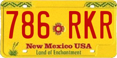 NM license plate 786RKR