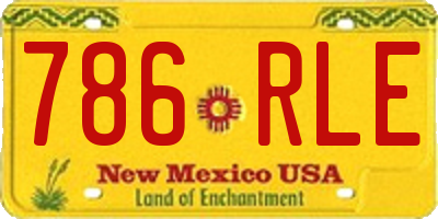 NM license plate 786RLE