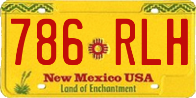 NM license plate 786RLH