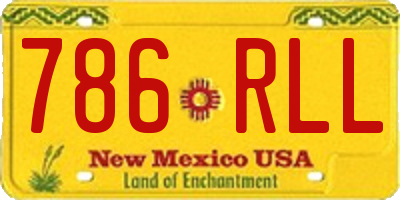 NM license plate 786RLL
