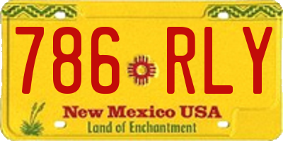 NM license plate 786RLY