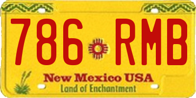 NM license plate 786RMB