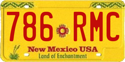 NM license plate 786RMC