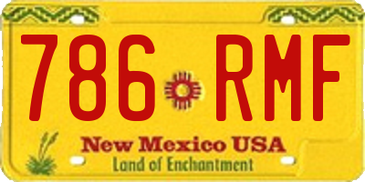 NM license plate 786RMF