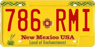 NM license plate 786RMI
