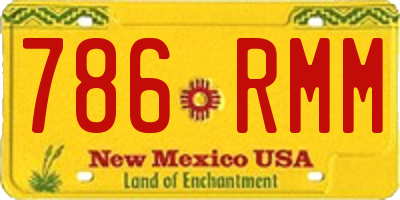 NM license plate 786RMM