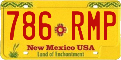 NM license plate 786RMP