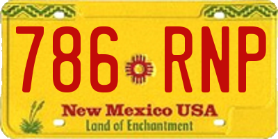 NM license plate 786RNP