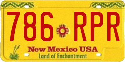 NM license plate 786RPR