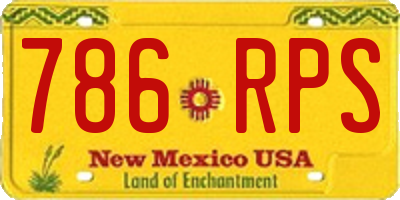 NM license plate 786RPS