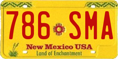 NM license plate 786SMA