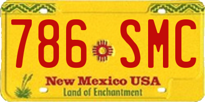 NM license plate 786SMC