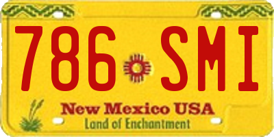 NM license plate 786SMI