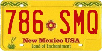 NM license plate 786SMQ