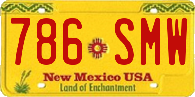 NM license plate 786SMW