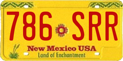 NM license plate 786SRR