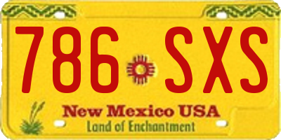 NM license plate 786SXS