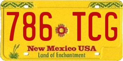 NM license plate 786TCG