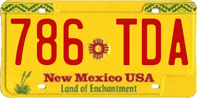 NM license plate 786TDA
