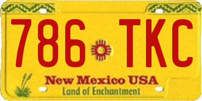 NM license plate 786TKC