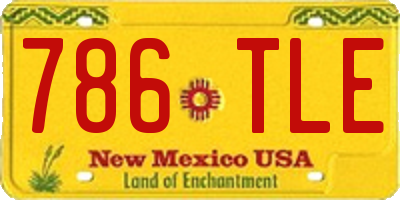 NM license plate 786TLE