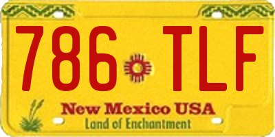 NM license plate 786TLF