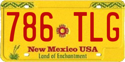 NM license plate 786TLG