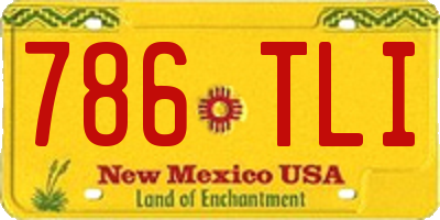 NM license plate 786TLI