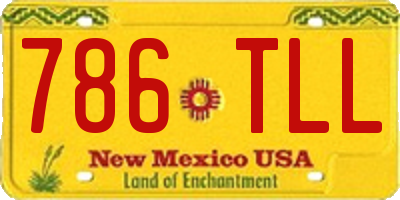 NM license plate 786TLL