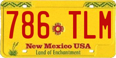 NM license plate 786TLM