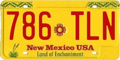 NM license plate 786TLN