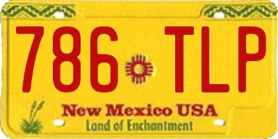 NM license plate 786TLP