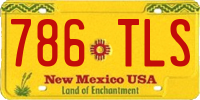 NM license plate 786TLS