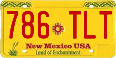 NM license plate 786TLT