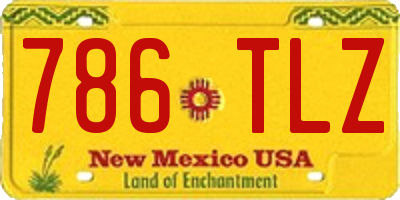 NM license plate 786TLZ