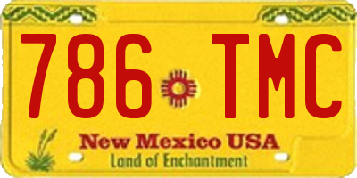 NM license plate 786TMC