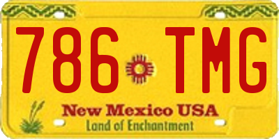 NM license plate 786TMG