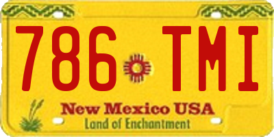 NM license plate 786TMI