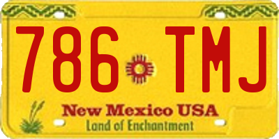 NM license plate 786TMJ