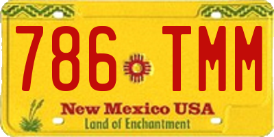NM license plate 786TMM