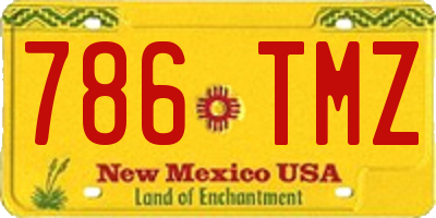 NM license plate 786TMZ