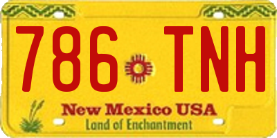 NM license plate 786TNH