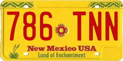 NM license plate 786TNN