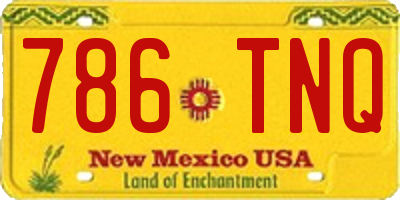 NM license plate 786TNQ