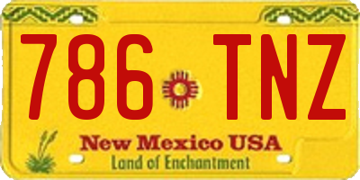 NM license plate 786TNZ