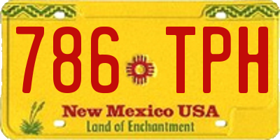 NM license plate 786TPH