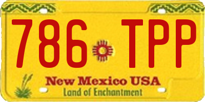 NM license plate 786TPP