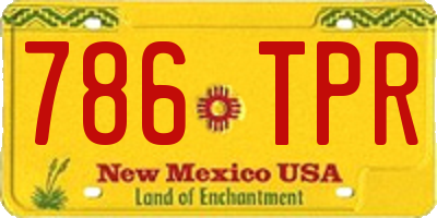 NM license plate 786TPR