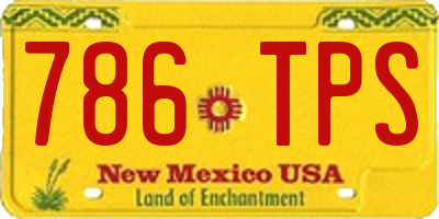 NM license plate 786TPS