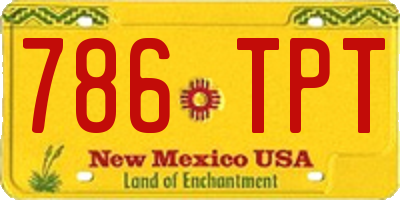 NM license plate 786TPT